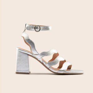 Maguire Rimini Silver Block Heels Sandals